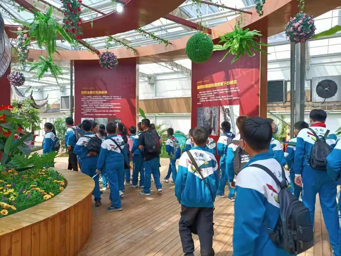 各地中小學生來茂豐金蟬科普示范基地研學